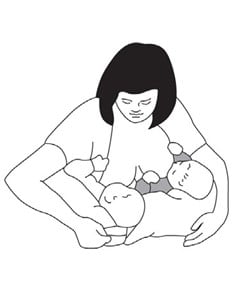 Twin breastfeeding